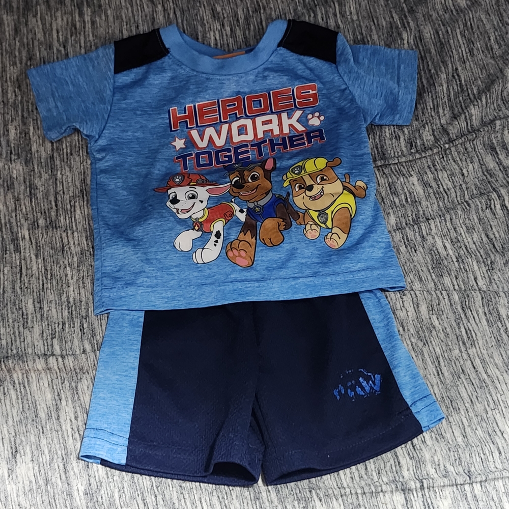 Kids' Blue Graphic T-Shirt and Shorts Set